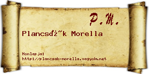 Plancsák Morella névjegykártya